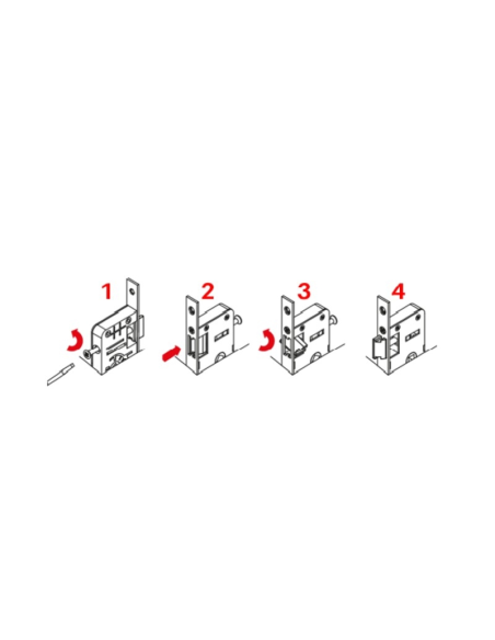 Cerradura Multipunto 92/28 mm 4 Bulones para PVC 2000-2200 mm | EN 12209
