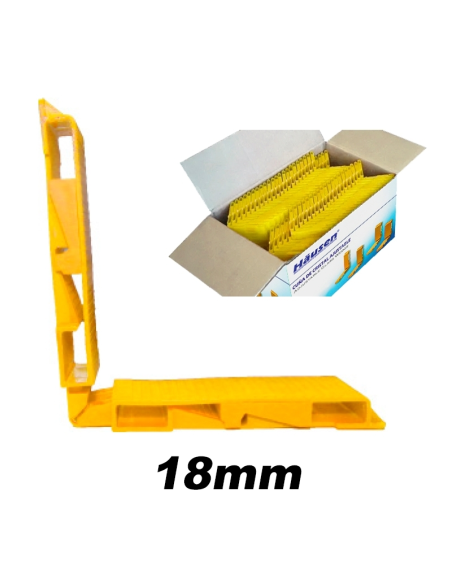 Calzo Acristalar Regulable 18 mm Amarillo | Ajuste Preciso para PVC y Aluminio
