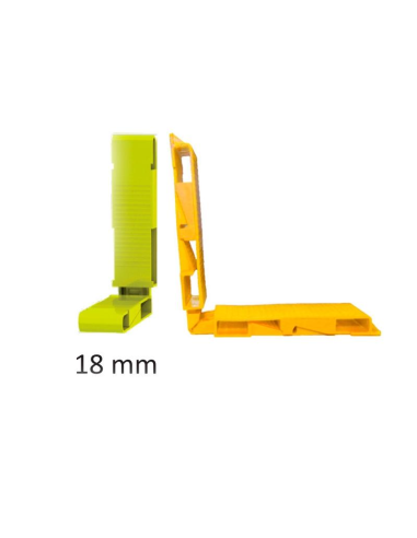 Calzo Acristalar Regulable 18 mm Amarillo | Ajuste Preciso para PVC y Aluminio