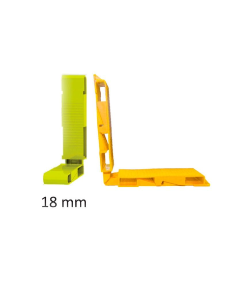 Calzo Acristalar Regulable 18 mm Amarillo | Ajuste Preciso para PVC y Aluminio