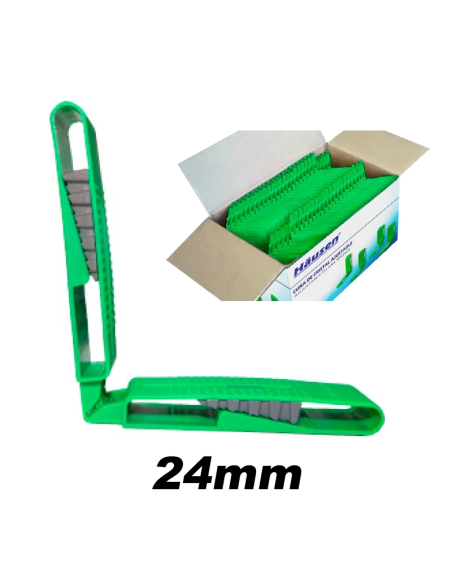 Calzo Acristalar Regulable 24 mm Verde | Nivelación Precisa para PVC y Aluminio