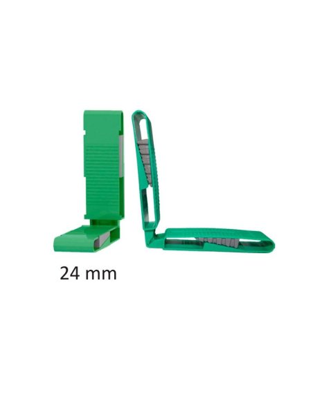 Calzo Acristalar Regulable 24 mm Verde | Nivelación Precisa para PVC y Aluminio
