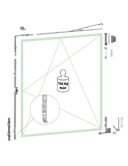 KIT OB C-16. 13MM C/RECT. BIS. ATORN. DCHA 9016
