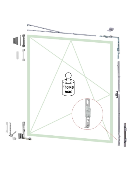 KIT OB C-16. 13MM C/RECT. BIS. ATORN. IZQ 9016