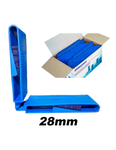 Calzo Acristalar Regulable 28 mm Azul | Nivelación Precisa para PVC y Aluminio