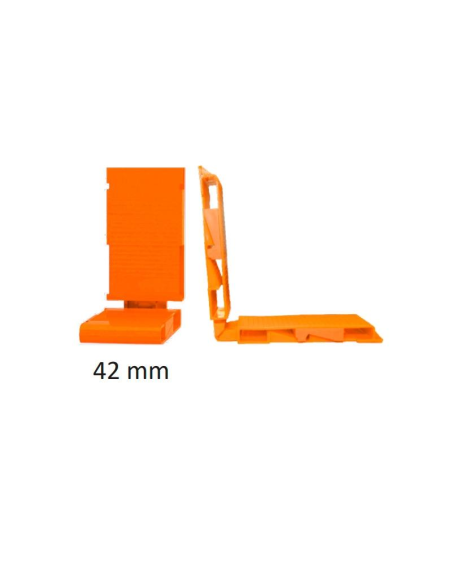 Calzo Acristalar Regulable 42 mm Naranja | Nivelación Profesional para PVC y Aluminio