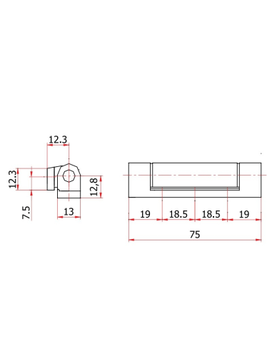Bisagra Pernio 75 mm P2250| Alta Resistencia para PVC Oscilobatiente