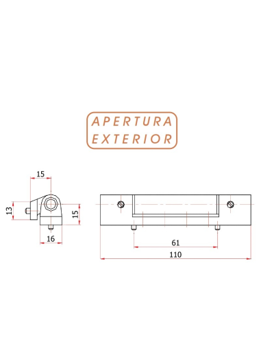 BISAGRA EXT. 110MM MR 8019