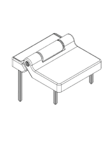 PLE. BISAGRA PLEGABLE BLANCO 9016 20/50 (PERNIO LARGO)