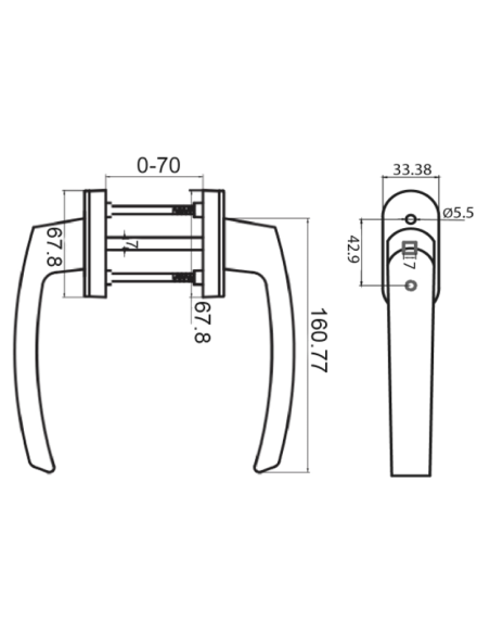 Manilla Gran Danubio Doble Negro 9005 - Resiliente