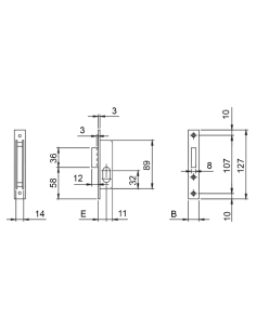 CERRADURA ISEO 760/15 SIN CILINDRO FRT.20 2