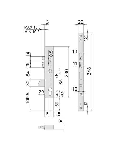 CERRADURA ISEO ELECT.  7818/25 PIC+PAL