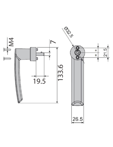 MANILLA FAP IRIS SIN BASE 0500A L/ INOX MV