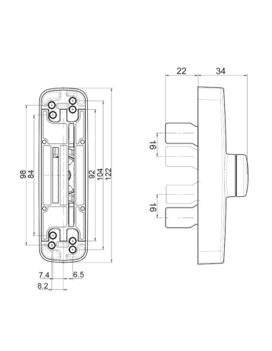 BASE CREMONA FAP GEA 0543B 2 PALAS NEGRO 9005