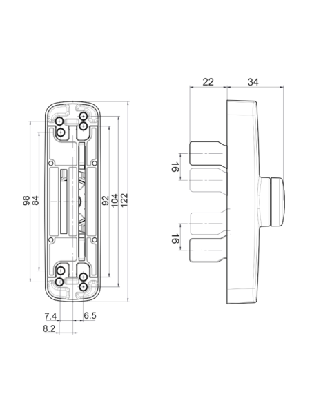 BASE CREMONA FAP GEA 0543B 2 PALAS NEGRO 9005
