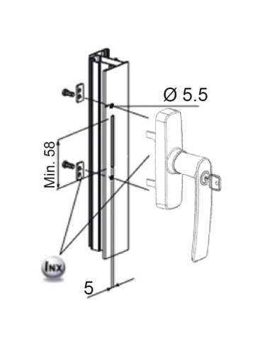 CREMONA FAP GEA 0541B 2 PALAS CON LLAVE BLANCO 9016