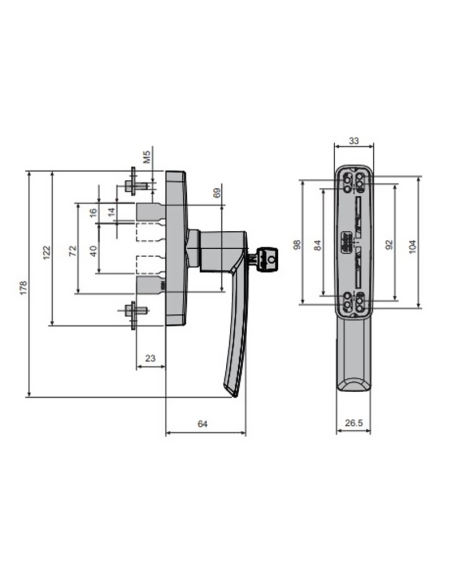 CREMONA FAP GEA 0541B 2 PALAS CON LLAVE INOX