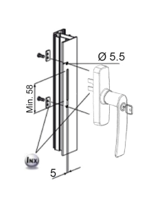 CREMONA FAP GEA 0531B 1 PALA CON LLAVE PLATA 9006 2