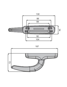 CREMONA FAP NEFER 0761BI 1 PALA CON LLAVE BLANCO 9016 2