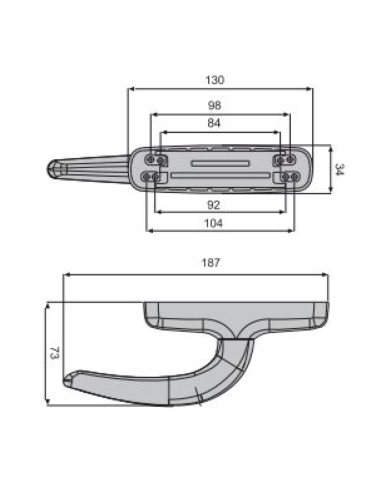 CREMONA FAP NEFER 0761BI 1 PALA CON LLAVE BLANCO 9016