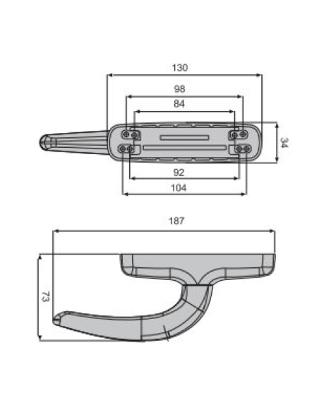 CREMONA FAP NEFER 0761BI 1 PALA CON LLAVE BLANCO 9016