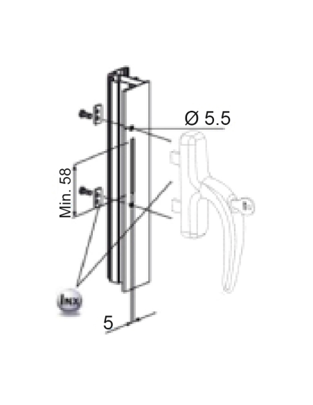 CREMONA FAP NEFER MIDI 0791BI 2 PALAS CON LLAVE PLATA 9006