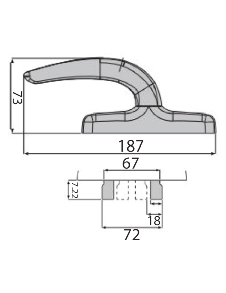 Cremona FAP Ramses 1840 2 Palas Blanco 9016 | Herraje Profesional para Carpintería de Aluminio