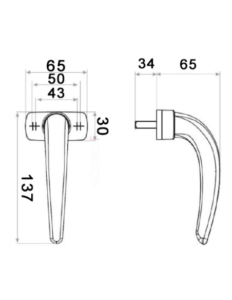 MANILLA RECUPERABLE FAP HORUS 2051 PLATA 9006