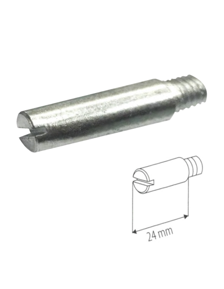 Prolongador Cremona Exterior Bulón 24 mm | Extensión Precisa para Sistemas de Cierre en Aluminio y PVC
