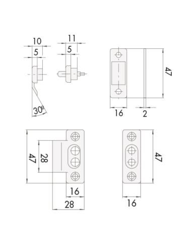 JUEGO CONTACTOS 2 PUNTOS NEGRO (2CN)