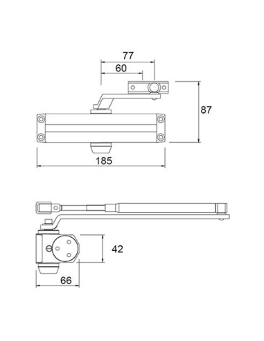 CIERRAPUERTAS JUSTOR 13PR (2-4) BLANCO