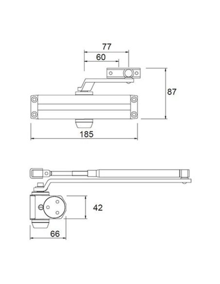 CIERRAPUERTAS JUSTOR 13PR (2-4) BLANCO