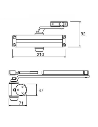 CIERRAPUERTAS JUSTOR 14PR (1-4) PLATA