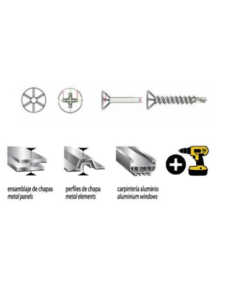 Tornillo Autotaladrante Gute Schrauben 7504-P 4,2 x 19 Inoxidable. Caja x 1000und