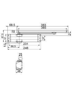 CIERRAPUERTAS DORMA TS90 (3-4) PLATA 2