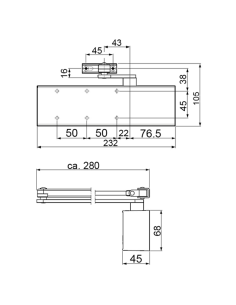 CIERRAPUERTAS DORMA TS71 (2-4) PLATA 2