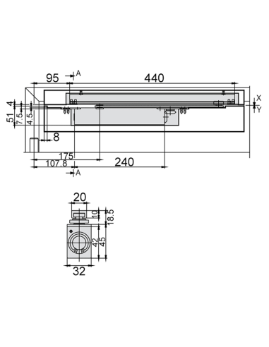 GE.CIERRAPUERTAS BOXER OCULTO (2-4) (CUERPO)