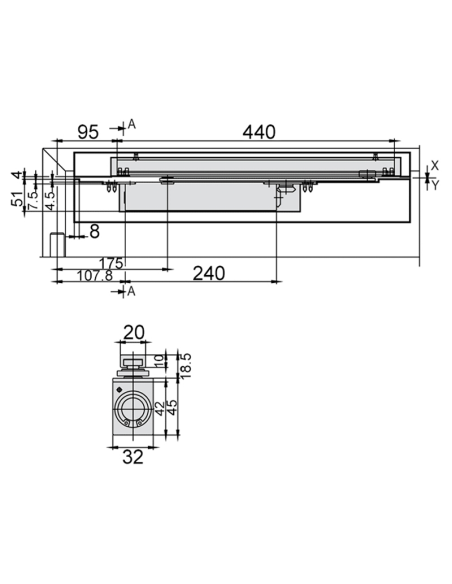 GE.CIERRAPUERTAS BOXER OCULTO (2-4) (CUERPO)
