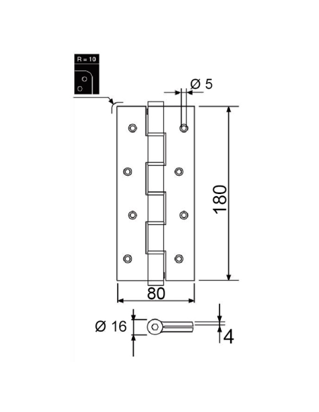 BISAGRA JUSTOR MUELLE 2 CUERPOS 180MM BLANCO