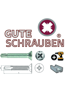 Tornillo Autotaladrante Gute Schrauben 7504-P 4,8 x 45 Inoxidable. Caja x 1000und 2