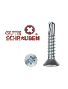 Tornillo Autotaladrante Gute Schrauben 7504-P 4,8 x 45 Inoxidable. Caja x 1000und