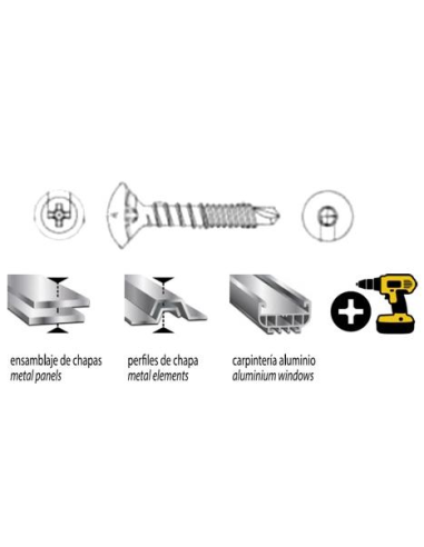 Tornillo autotaladrante Gute Schrauben 4,8/4,2 x 32, Bolsa x 4000 Und resistencia y durabilidad.