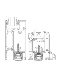 BAJOPUERTAS AUT.ALU 24MM RECTO - 1400MM