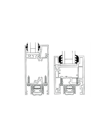 BAJOPUERTAS AUT.ALU 38MM -  700MM