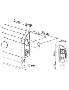 BAJOPUERTAS AUT.SUPERPUESTO NEGRO - 1100MM