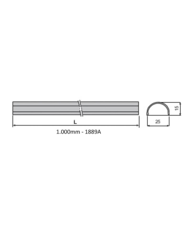 VA+CU LOTHUS 1889A 1000MM BLANCO 9016