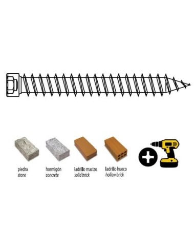 Tornillo de Hormigón Gute Schrauben 7,5×150 TORX | Fijación Profesional para Marcos de Puertas y Ventanas