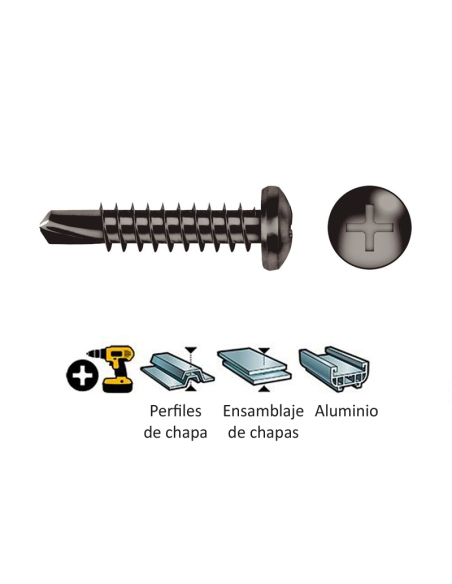 TORN. 7504N 3,5X16 ZINCADO NEGRO PH2