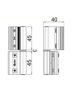 BISAGRA FAP BLITZ 9730 2P LB 9016 2