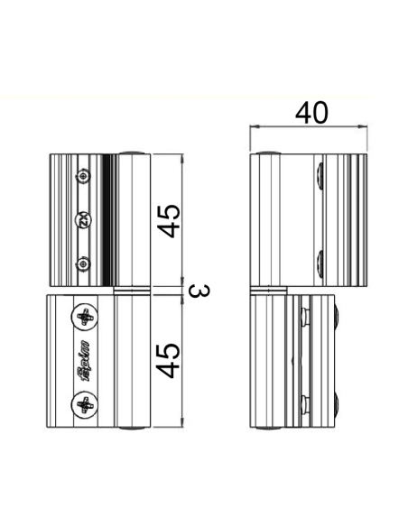 BISAGRA FAP BLITZ 9730 2P LB 9016